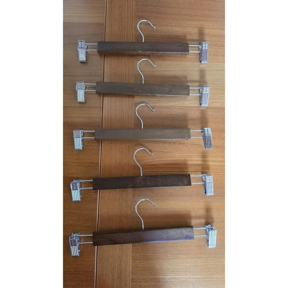 Pant Hangers Metal Wood Set Of 10